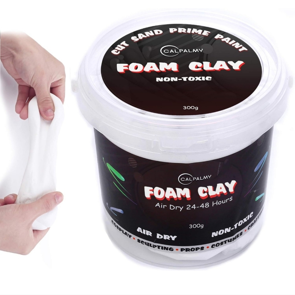 Moldable Cosplay Foam Clay (White) – High Density and Hiqh Quality for Intricate